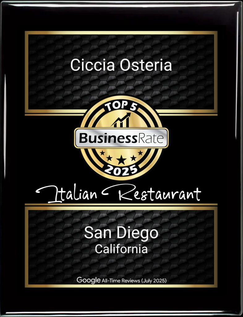 Top 5 San Diego 2025 - Italian Restaurant (All-Time Reviews Score)