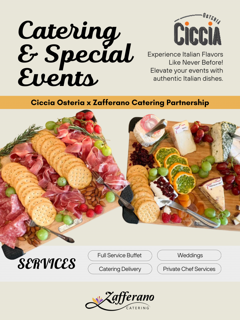 Ciccia Osteria x Zafferano Catering Partnership